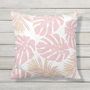 Almofada Tropical cora o teste padrão cor-de-rosa das