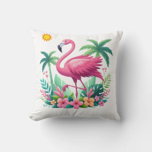Almofada Tropical/Flórida rosa flamingo