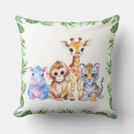 Almofada Tropical Jungle Baby animals