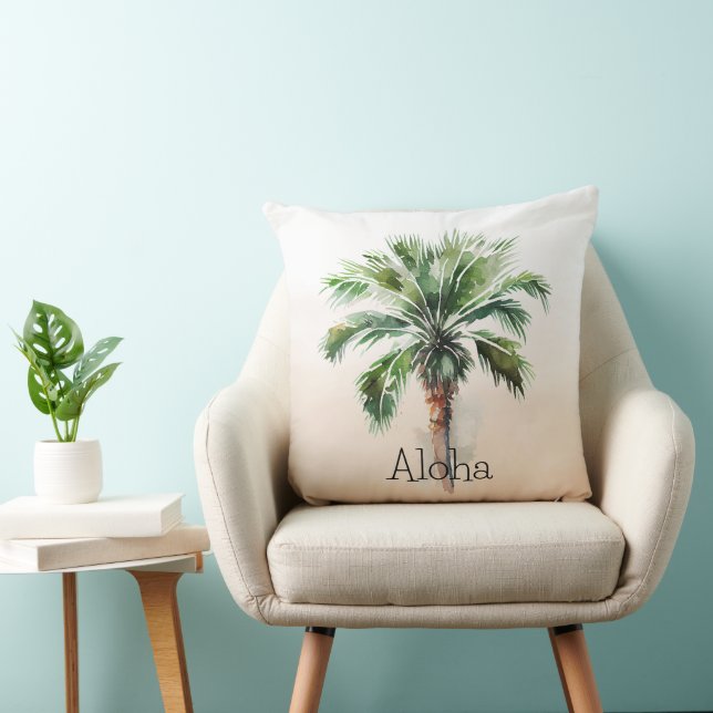 Almofada Tropical Palm Tree Ombre  (Cadeira)