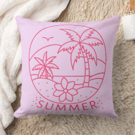 Almofada Tropical Summer Line-Art
