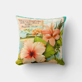 Almofada Tropical Throw Pillow Proverbs 18:24