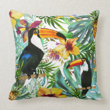Tropical Toucan Paradise Palm Pineapple Modern
