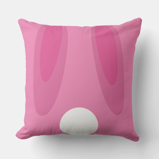 Almofada Trow Cushion - Miss Coelhinho Rosa (Frente)