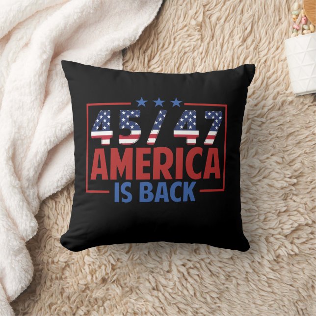 Almofada Trump 45-47 América está de volta (Cobertor)