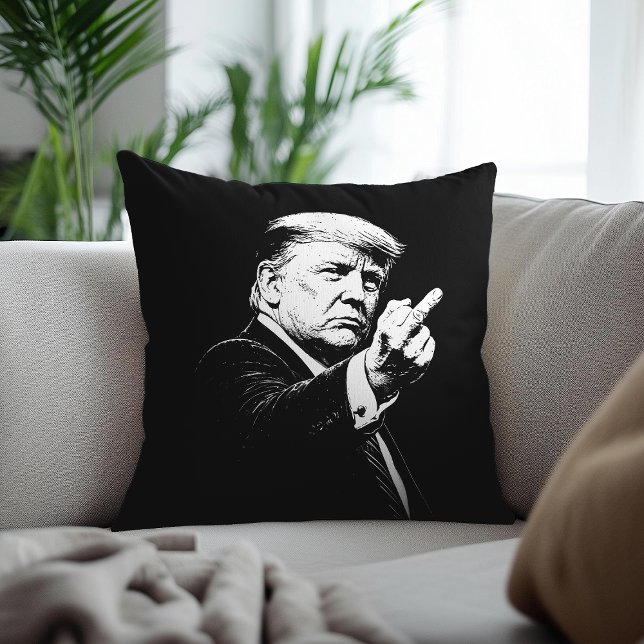 Almofada Trump Middle Finger 2026 Meme Funny (Criador carregado)