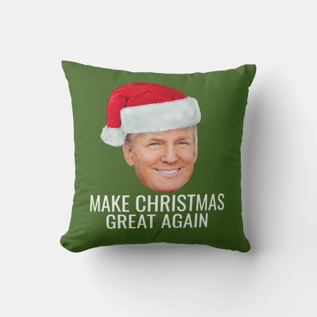 Almofada Trump Santa Hat - Torne o Excelente de Natal novam (Frente)
