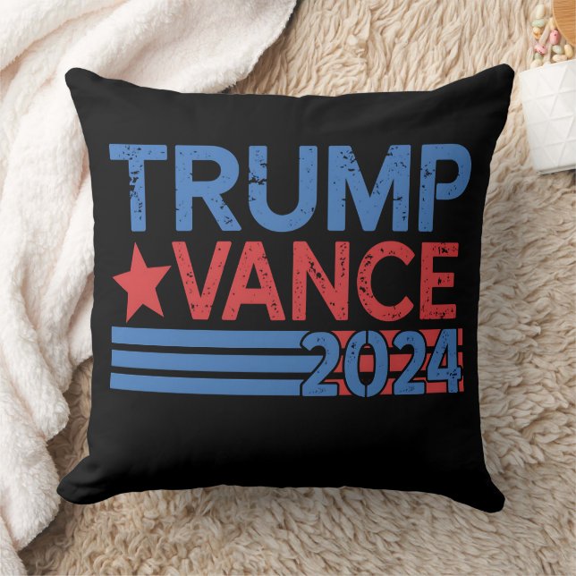 Almofada Trump Vance 2024 Presidente 47 EUA Vintage (Cobertor)