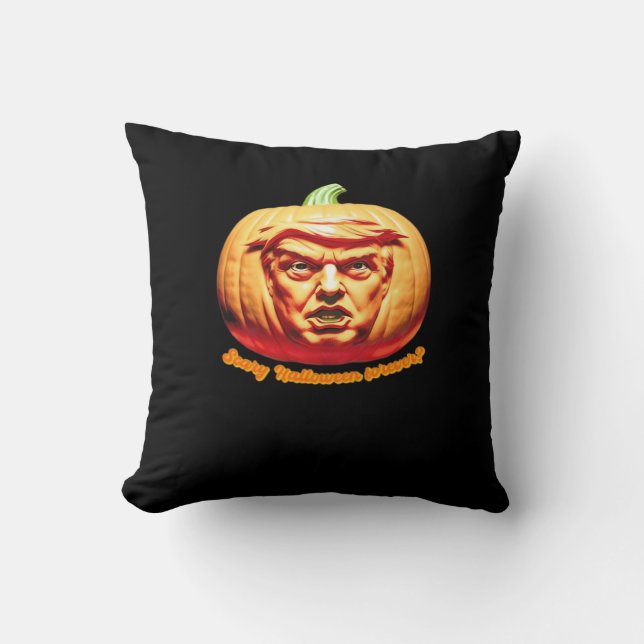 Almofada Trumpkin Assustador do Halloween Pumpkin Melhor De (Frente)