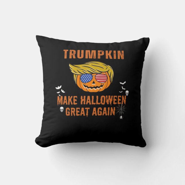 Almofada Trumpkin Faz Excelente De Halloween De Novo, Hallo (Frente)