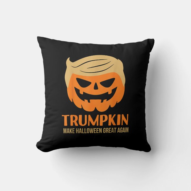 Almofada Trumpkin Faz Excelente De Halloween Novamente (Frente)