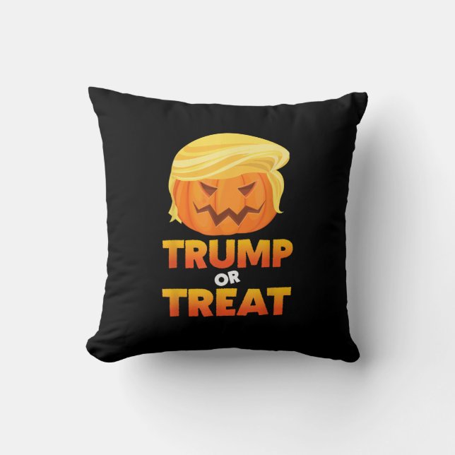 Almofada Trumpkin Ou Tratar O Figurino De Halloween De Trum (Frente)