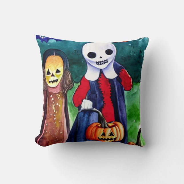 Almofada Truque ou Tratadores de Halloween (Frente)