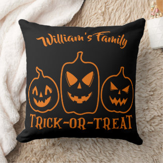 Almofada Truque Personalizado ou Tratar Halloween