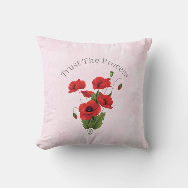 Almofada Trust The Process Throw Pillow  (Frente)