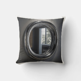 Almofada Tubular Chrome Mirror Reflection Art