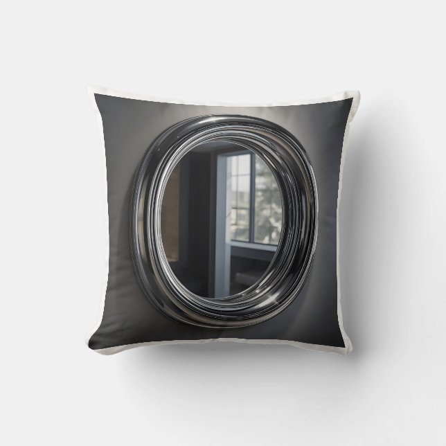 Almofada Tubular Chrome Mirror Reflection Art (Frente)