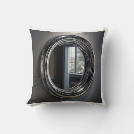 Almofada Tubular Chrome Mirror Reflection Art