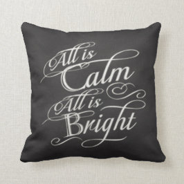 Almofada Tudo é calma, toda é Natal brilhante do quadro