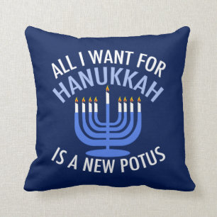 Almofada Tudo o que eu quero é Hanukkah é um novo preside