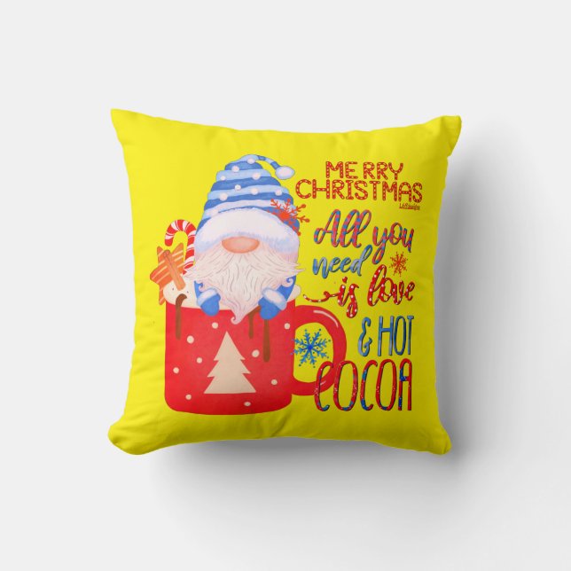 Almofada TUDO O QUE PRECISAS É AMOR E CACAU QUENTE, UM Nata (Frente)