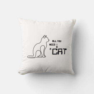 Almofada Tudo o que Você Precisa é um Gato Lindo Travesseir