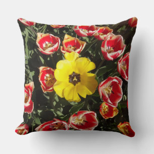 Almofada Tulipa Amarela no Travesseiro decorativo de Campo