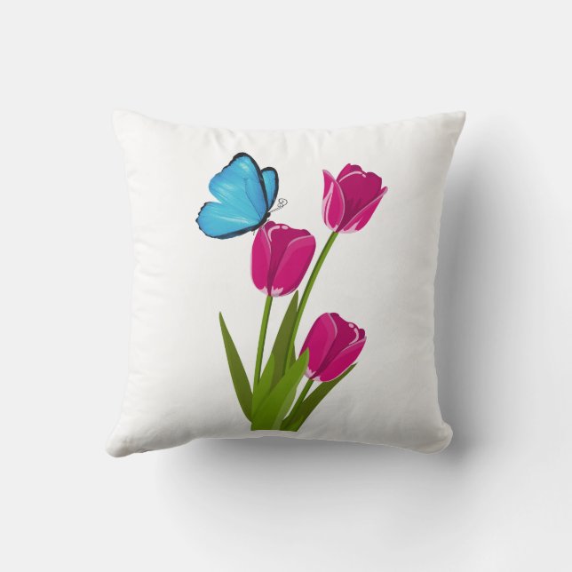 Almofada Tulipa & Borboleta (Verso)
