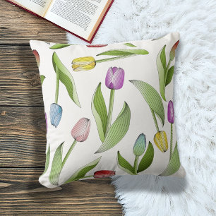 Almofada Tulipa Colorida Moderna