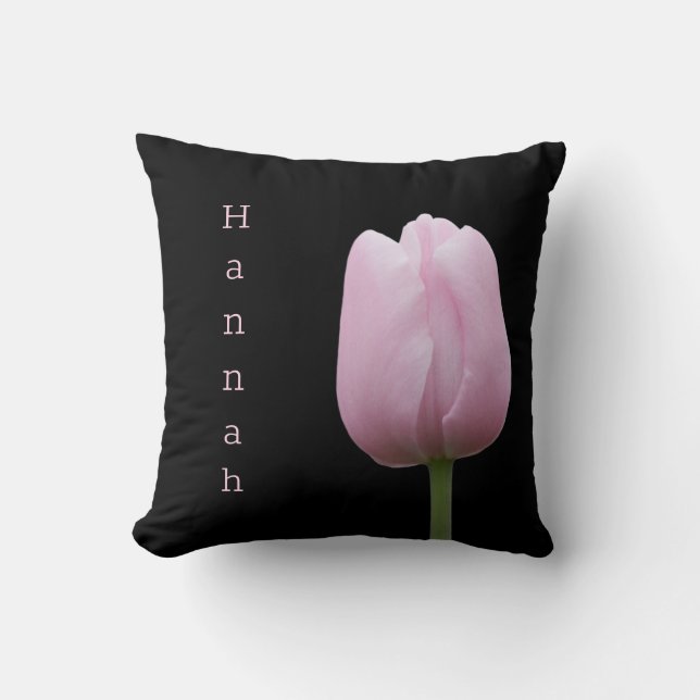 Almofada Tulipa Rosa Bonito Personalizada (Frente)