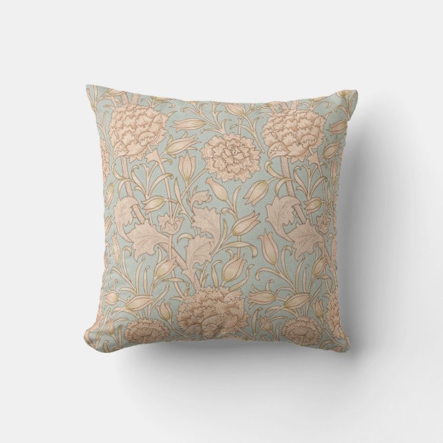 Almofada Tulipa Selvagem Floral Design de William Morris (Frente)