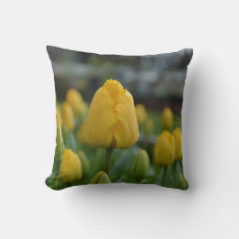 Almofada Tulipas amarelas no Travesseiro decorativo de camp