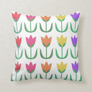 Almofada Tulipas Coloridas do Arco-Íris, Flores de primave