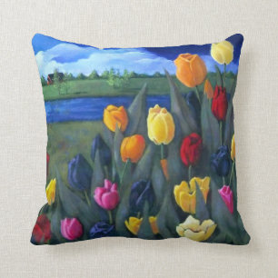 Almofada Tulipas coloridas: Dutch, Holland: Pintura
