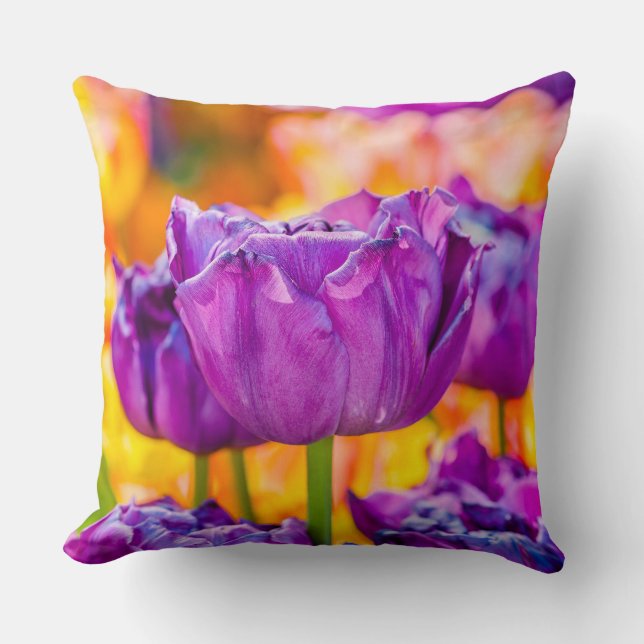 Almofada Tulipas Encantando Roxo (Frente)