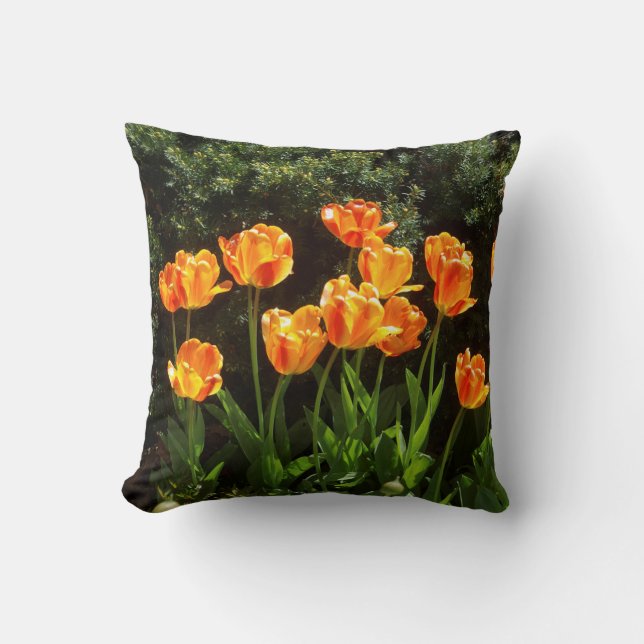 Almofada Tulipas Laranja/Amarelo (Frente)