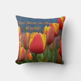 Almofada Tulipas para o Travesseiro decorativo da mãe