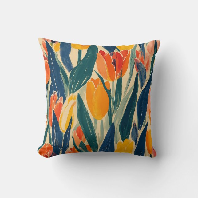 Almofada Tulipas Radiância da Primavera (Frente)