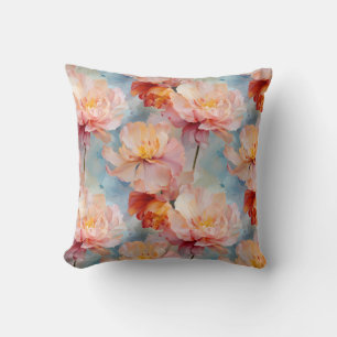 Almofada Tulipas Rosa Padrão Floral de Aquarela