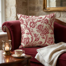 Tulipas Vermelhas e Creme Toile - Decoração Rústic