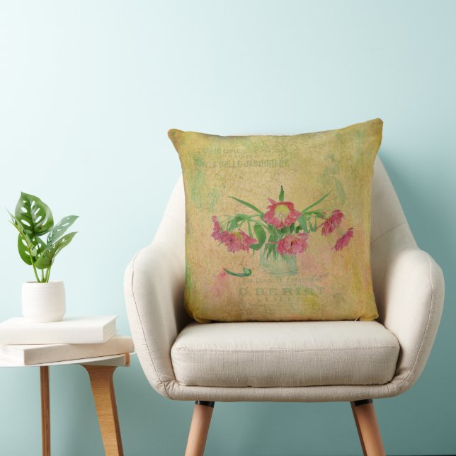 Almofada Tulipas Vintage (Cadeira)