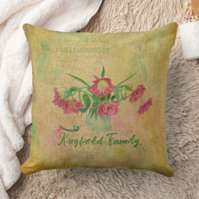 Almofada Tulipas Vintage (Cobertor)