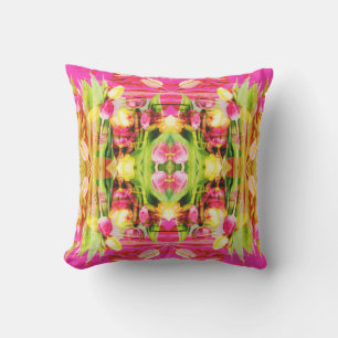 Almofada TULIPS - Tulipas coloridas da arte fractal -