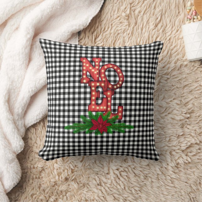 Almofada Tumbling Noel na Fazenda de Buffalo Plaid  (Cobertor)