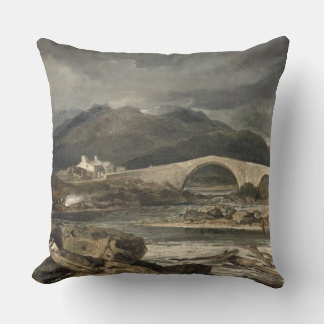 Almofada Tummel Bridge, Perthshire, c.1801-03 (óleo no pain (Frente)