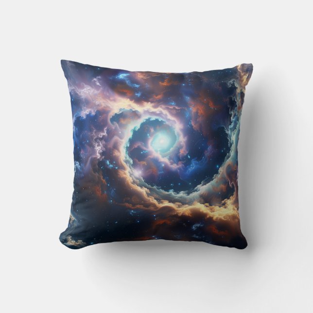 Almofada Turbilhão Místico no Céu Estrelado (Frente)