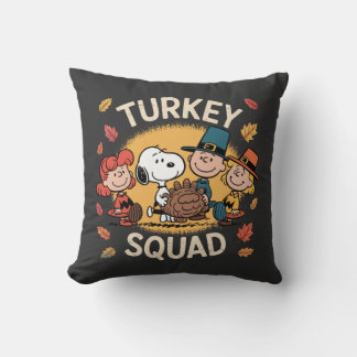 Almofada Turkey Squad Funny Cartoon Friends Thanksgiving