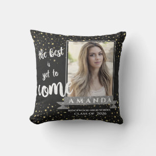 Almofada Turma de 2026 Preto e Prata Presente de Foto de Fo