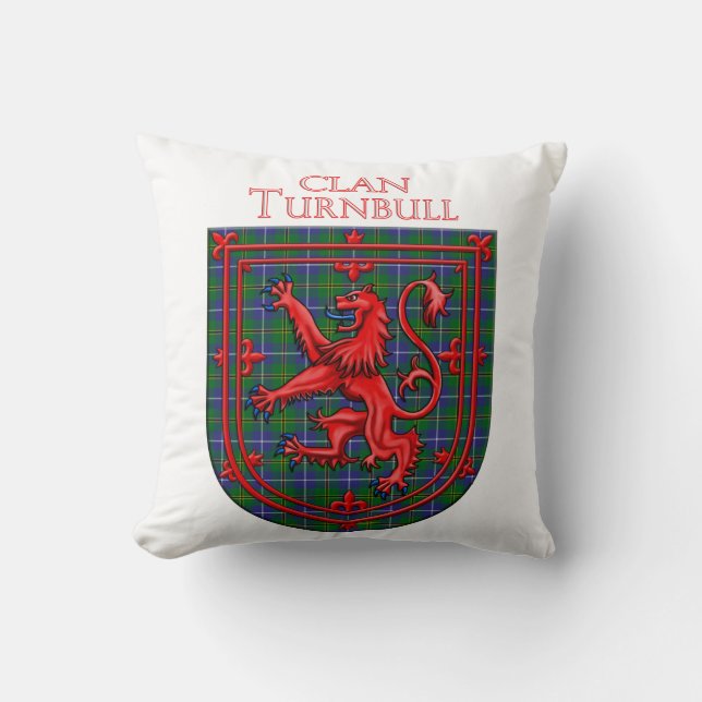 Almofada Turnbull Hunando Xadrez escocesa de Tartan (Frente)