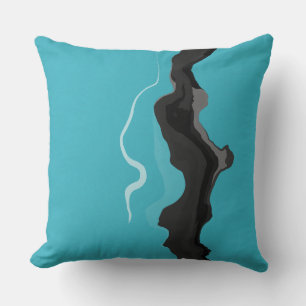 Almofada Turquesa, Abstrato preto e branco